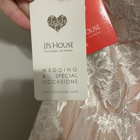 Blush A-line Wedding Dress - Picture 4 of 10